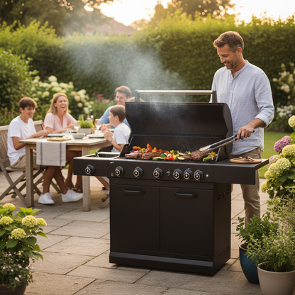 GRLLR Prime G5S 5-Burner Gas Barbecue – Back & Side Burner, Outdoor BBQ