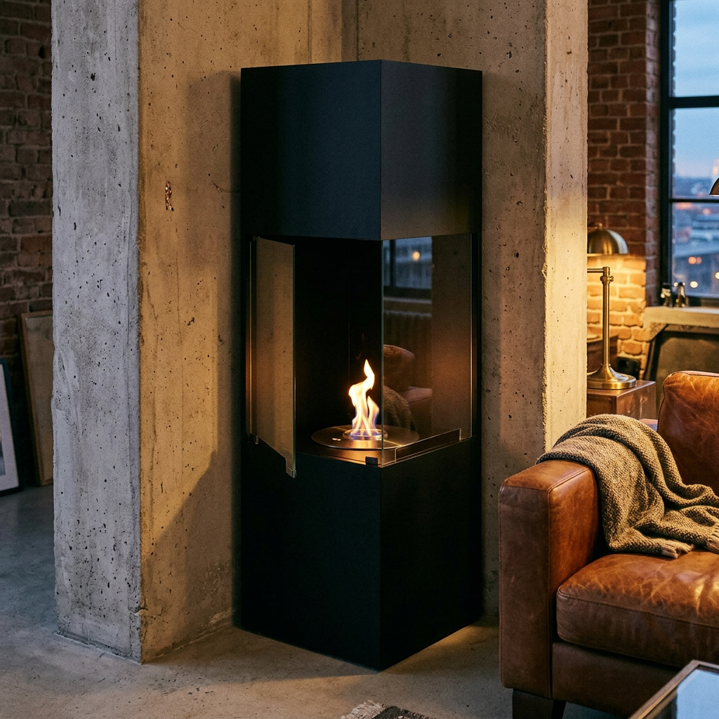 EcoSmart Fire Be Freestanding Bioethanol Fireplace for Indoor or Covered Outdoor Use