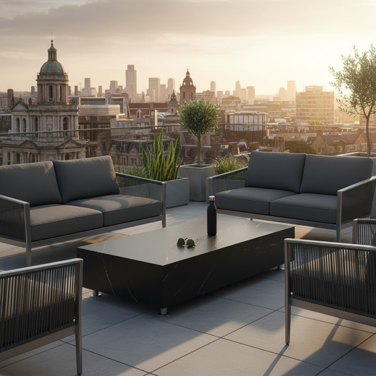 Elementi Sofia Coffee Table – Rectangular Marble & Porcelain, Indoor & Outdoor Modern Living