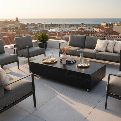 Elementi Sofia Coffee Table – Rectangular Marble & Porcelain, Indoor & Outdoor Modern Living