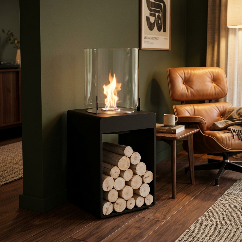 EcoSmart Fire Pop 3L Compact Bioethanol Fireplace for Indoor and Outdoor Use