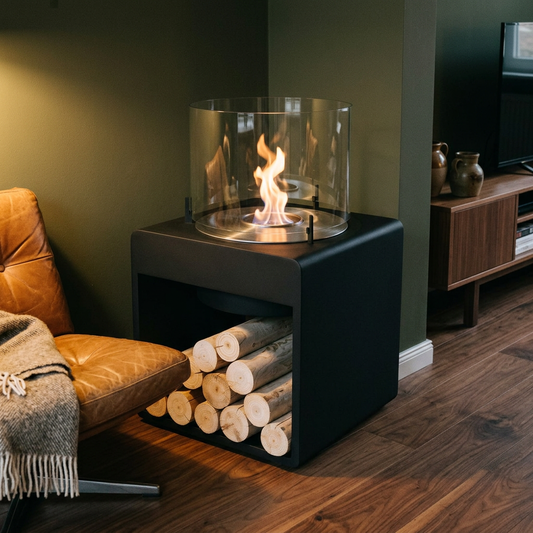 EcoSmart Fire Pop 8L Modern Retro Bioethanol Fireplace for Indoor and Outdoor Use