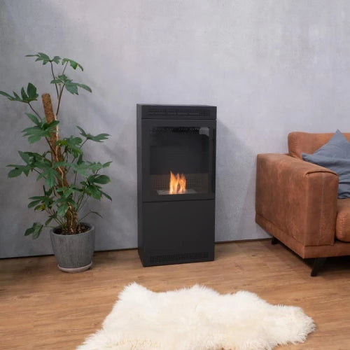 Jackson Bioethanol Stove – Square Black Indoor Fireplace