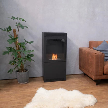 Jackson Bioethanol Stove – Square Black Indoor Fireplace