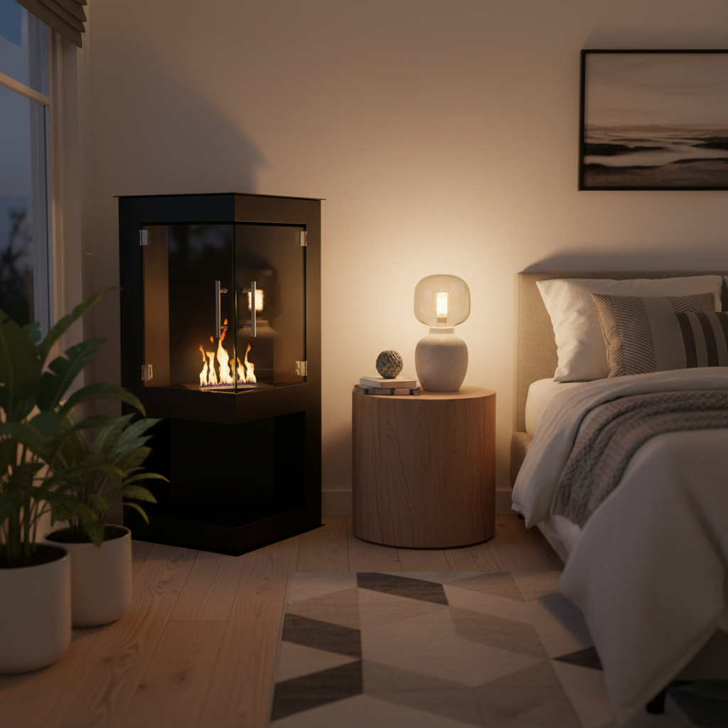 Alaska Corner Bioethanol Stove Fireplace | ScandiFlames