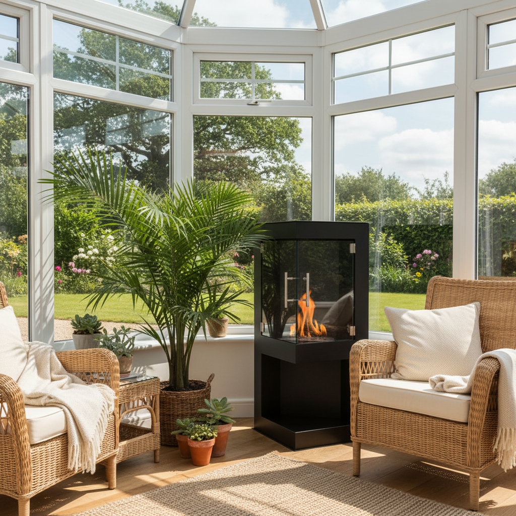 Alaska Corner Bioethanol Stove Fireplace | ScandiFlames