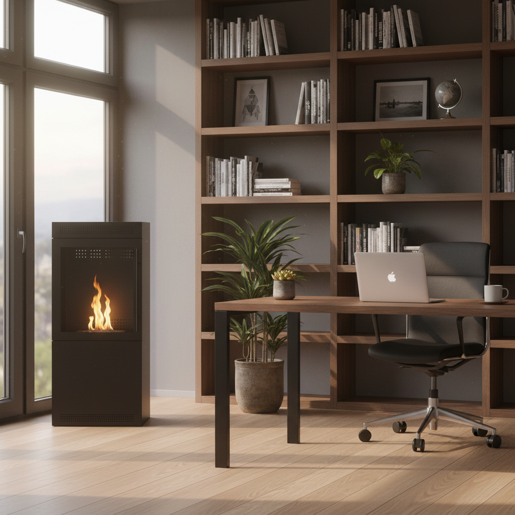 Jackson Bioethanol Stove – Square Black Indoor Fireplace