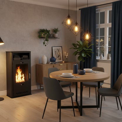ScandiFlames Boston Black Bioethanol Stove | Indoor Fire