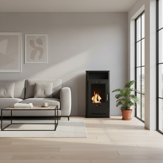 ScandiFlames Boston Black Bioethanol Stove | Indoor Fire