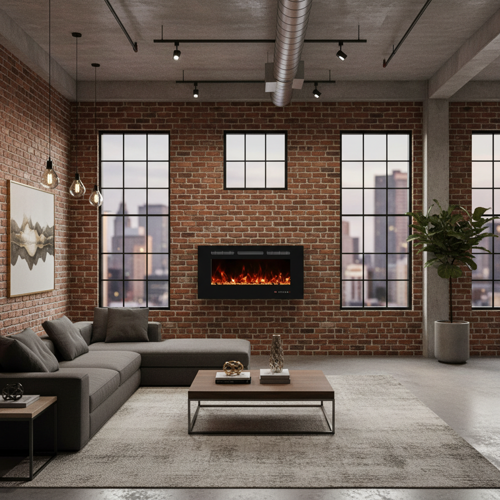 Titanite Built-In Electric Fireplace 91 cm – ScandiFlames Black