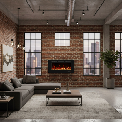Titanite Built-In Electric Fireplace 91 cm – ScandiFlames Black