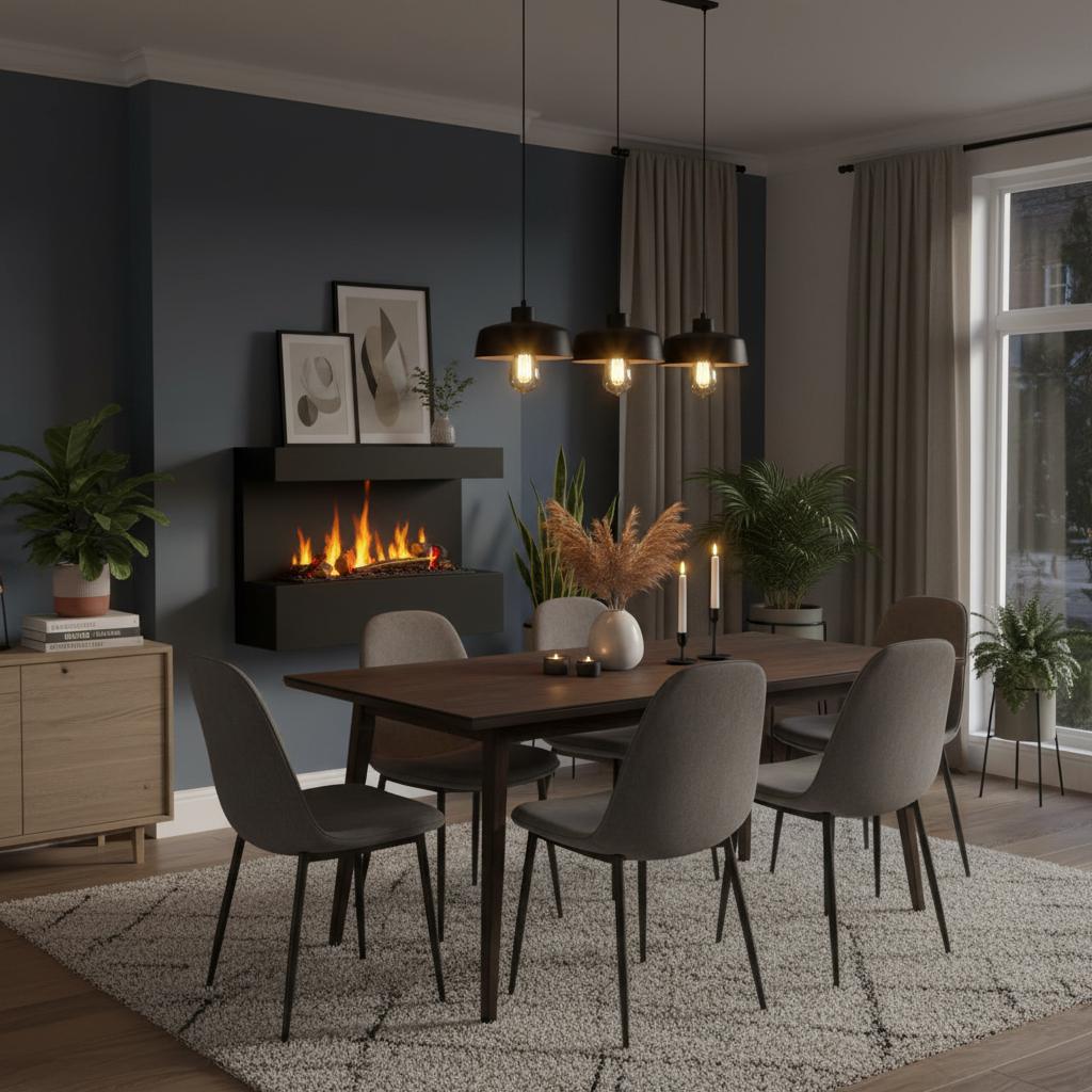 ScandiFlames Steinsdal Black Wall Fireplace 🔥