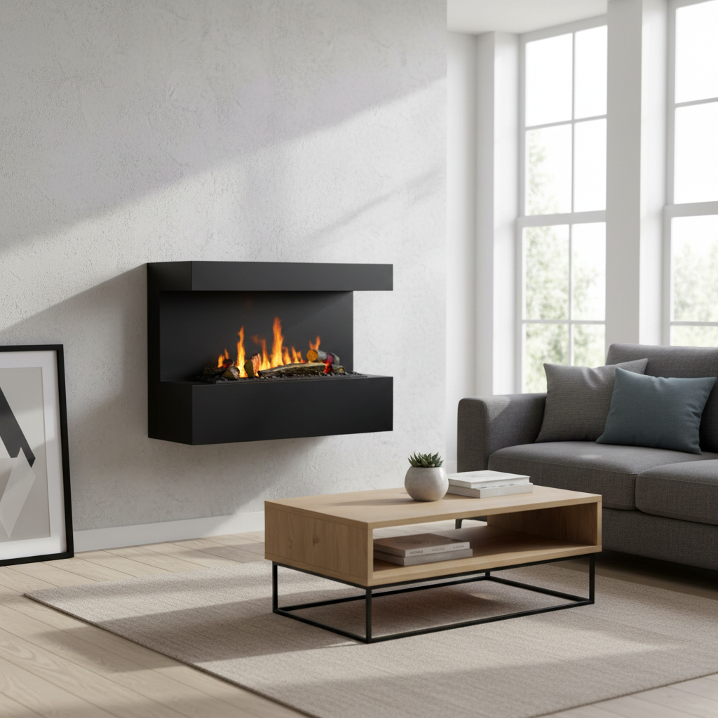 ScandiFlames Steinsdal Black Wall Fireplace 🔥