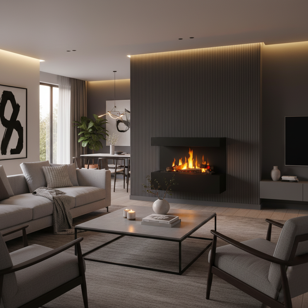 ScandiFlames Steinsdal Black Wall Fireplace 🔥
