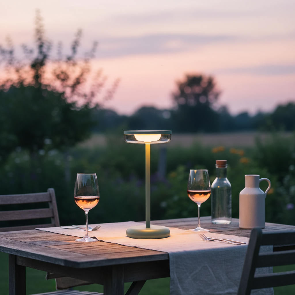 ZOLUNA Bobbie Fresh Green Solar Table Lamp | Stylish Wireless Garden Lighting