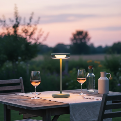 ZOLUNA Bobbie Fresh Green Solar Table Lamp | Stylish Wireless Garden Lighting