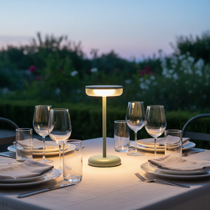 ZOLUNA Bobbie Fresh Green Solar Table Lamp | Stylish Wireless Garden Lighting