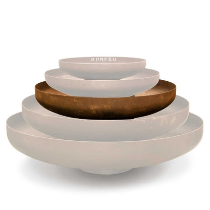 BonFeu, BonBowl (100cm) Fire Bowl, Rusty Brown
