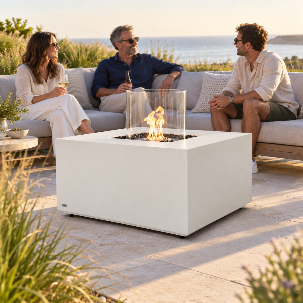 EcoSmart Chaser 38 Fire Pit Table with Smokeless Bioethanol Flame & Gas Burner Options
