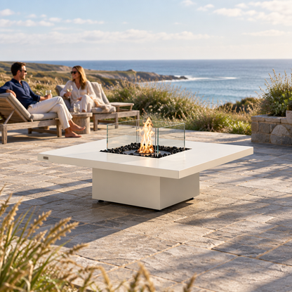 EcoSmart Fire Vertigo 40L Bioethanol Fire Pit & Gas Burner Table for Stylish Outdoor Living