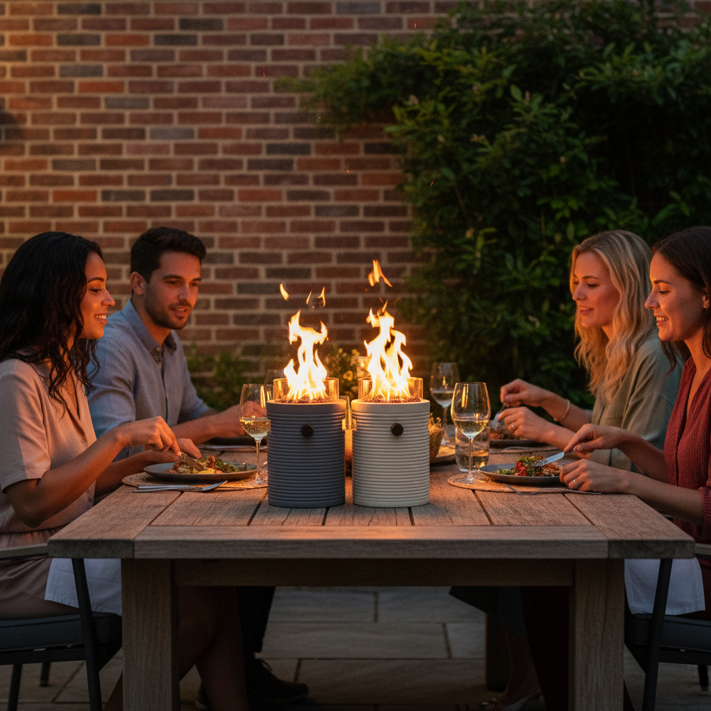 Happy Cocooning, Lumi Groove, Gas Table Burner,  Composite - Smokey Anthracite