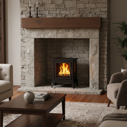 ScandiFlames Nashville Bioethanol Indoor Stove - Black Night