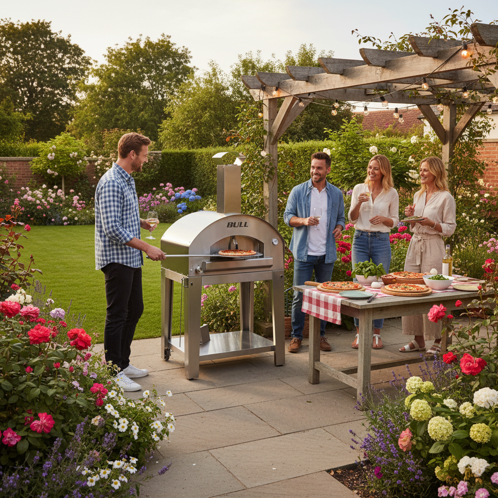 Bull Dual Fuel Pizza Oven, Extra Large with Trolley - Stainless Steel