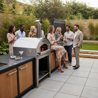 Bull, Wood Fired, Extra Large Pizza Oven with Trolley - Anthracite