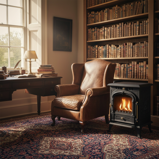 ScandiFlames, Bergen, Cast Iron Bioethanol Fireplace, Freestanding Indoor