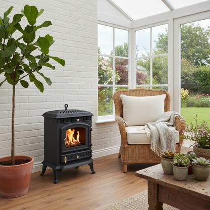 ScandiFlames, Molde, Cast Iron Bioethanol Stove,  1.5L Indoor Fireplace