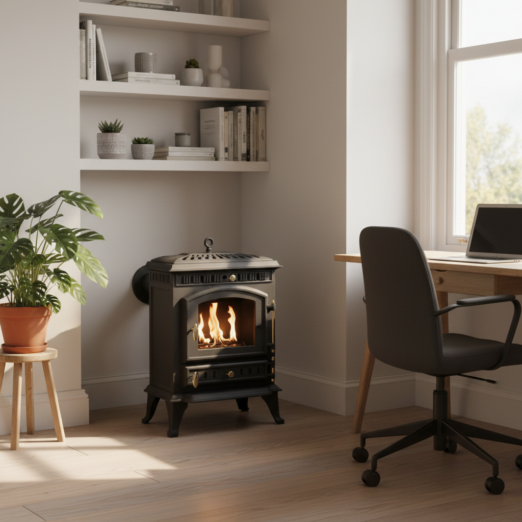 ScandiFlames, Molde, Cast Iron Bioethanol Stove,  1.5L Indoor Fireplace