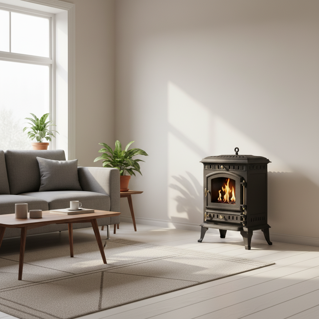 ScandiFlames, Molde, Cast Iron Bioethanol Stove,  1.5L Indoor Fireplace