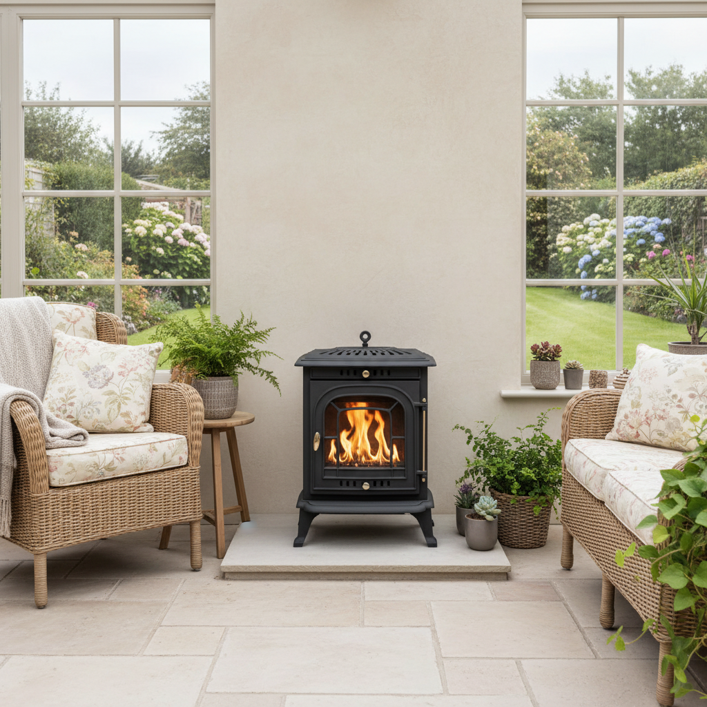ScandiFlames, Altar, Cast Iron Bioethanol Fireplace,  Freestanding Indoor