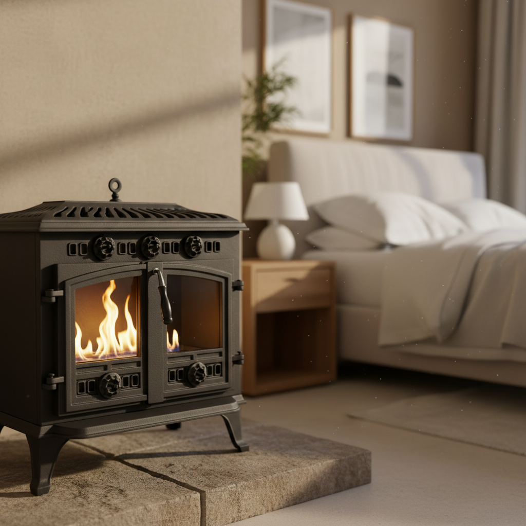 ScandiFlames, Spitsbergen,  Cast Iron,  Bioethanol Stove, Freestanding Indoor