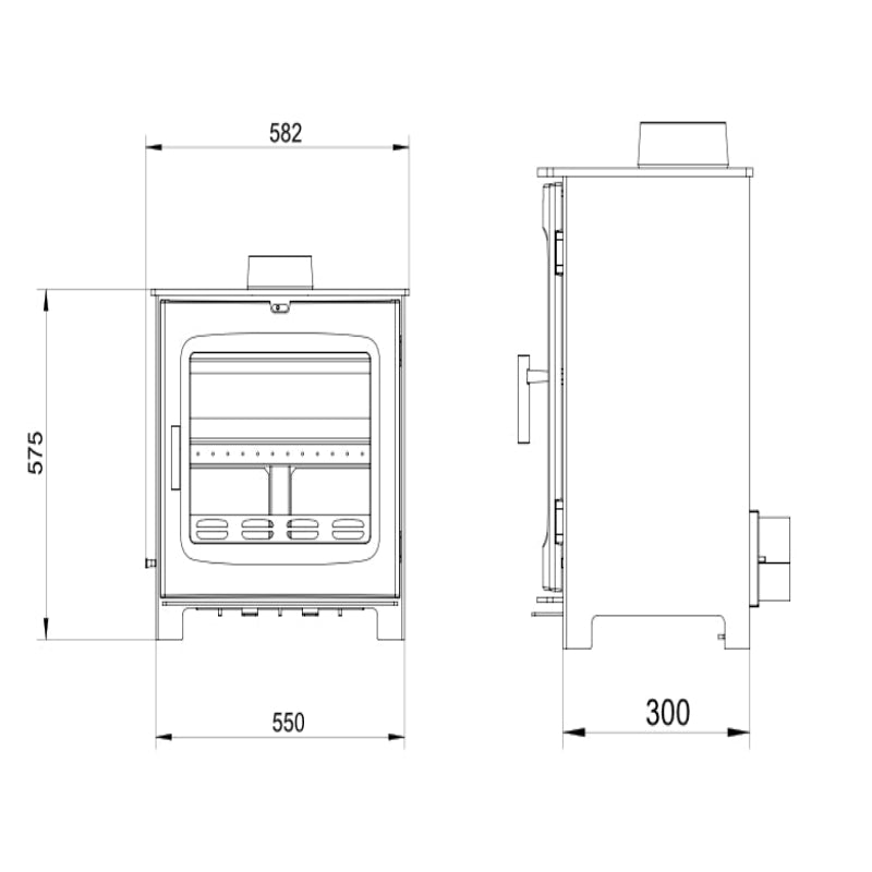 Woodford Chadwick 12 Multifuel Stove 12.5kW DEFRA Approved