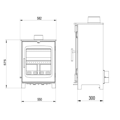 Woodford Chadwick 12 Multifuel Stove 12.5kW DEFRA Approved
