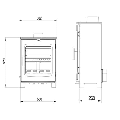 Woodford Chadwick 8 Multifuel Stove 8.2kW DEFRA Approved