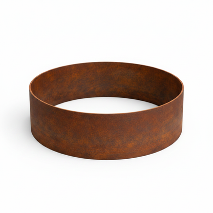 Hampton Bottomless Cylindrical Planter Rustic Patina Steel