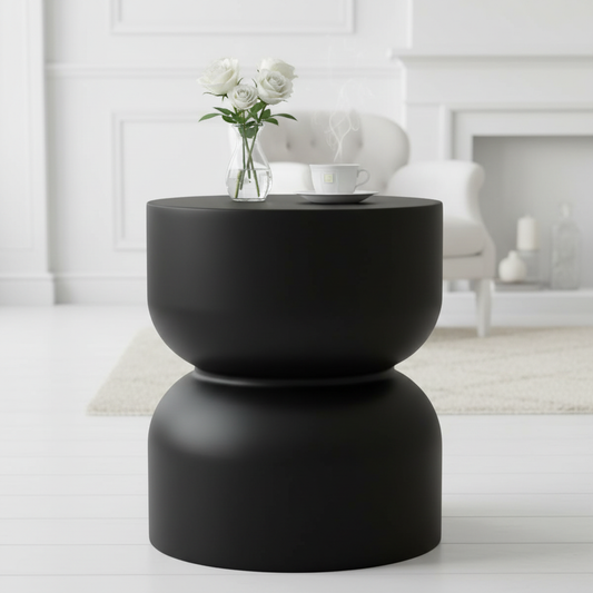 Elementi, Chronos Side Table, Slate Black Outdoor/Indoor