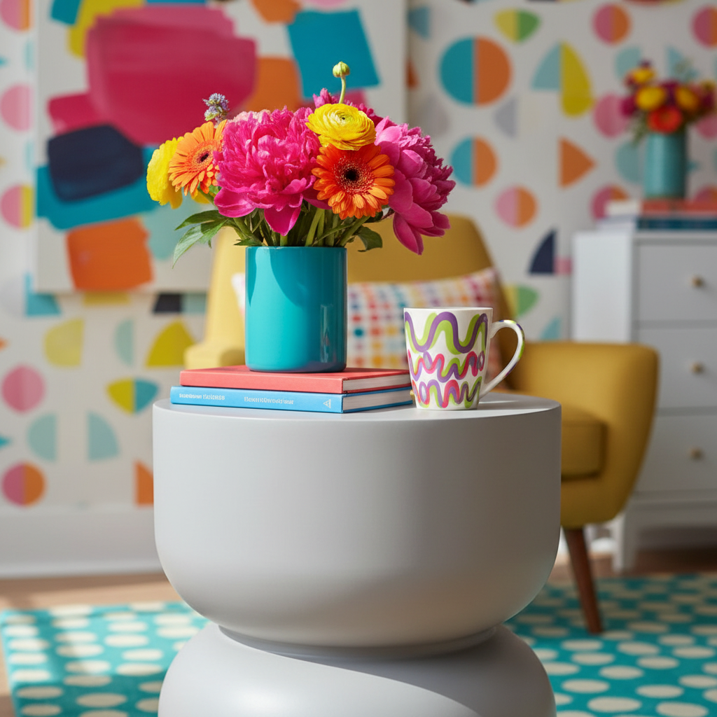 Elementi, Chronos Side Table, Space Grey Outdoor/Indoor