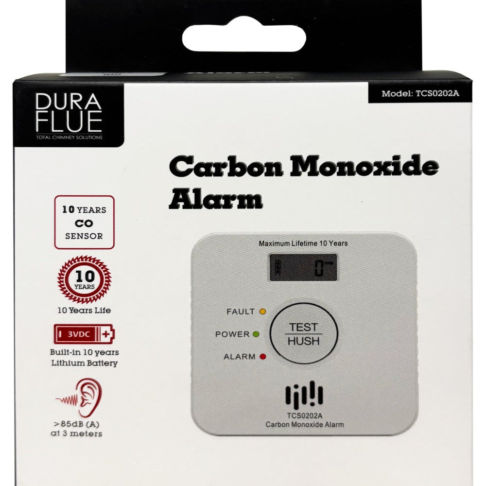 Dura Flue Carbon Monoxide Alarm with 10 Year Battery and Guarantee