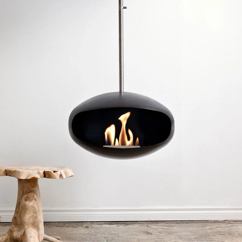 Cocoon Aeris Black Ceiling Bioethanol Fireplace