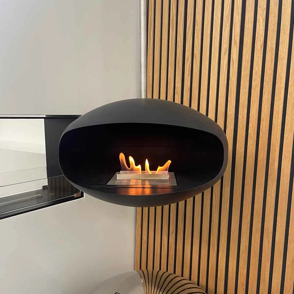 Cocoon Aeris Black Ceiling Bioethanol Fireplace