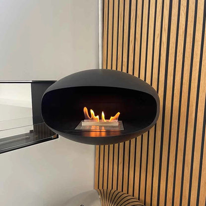 Cocoon Aeris Black Ceiling Bioethanol Fireplace