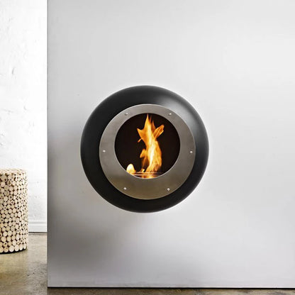 Cocoon Vellum Matte Black Bioethanol Fireplace