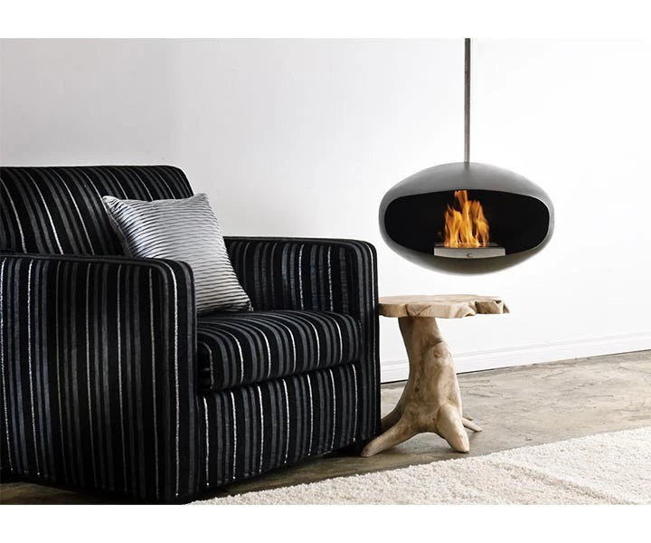 Cocoon Aeris Black Ceiling Bioethanol Fireplace