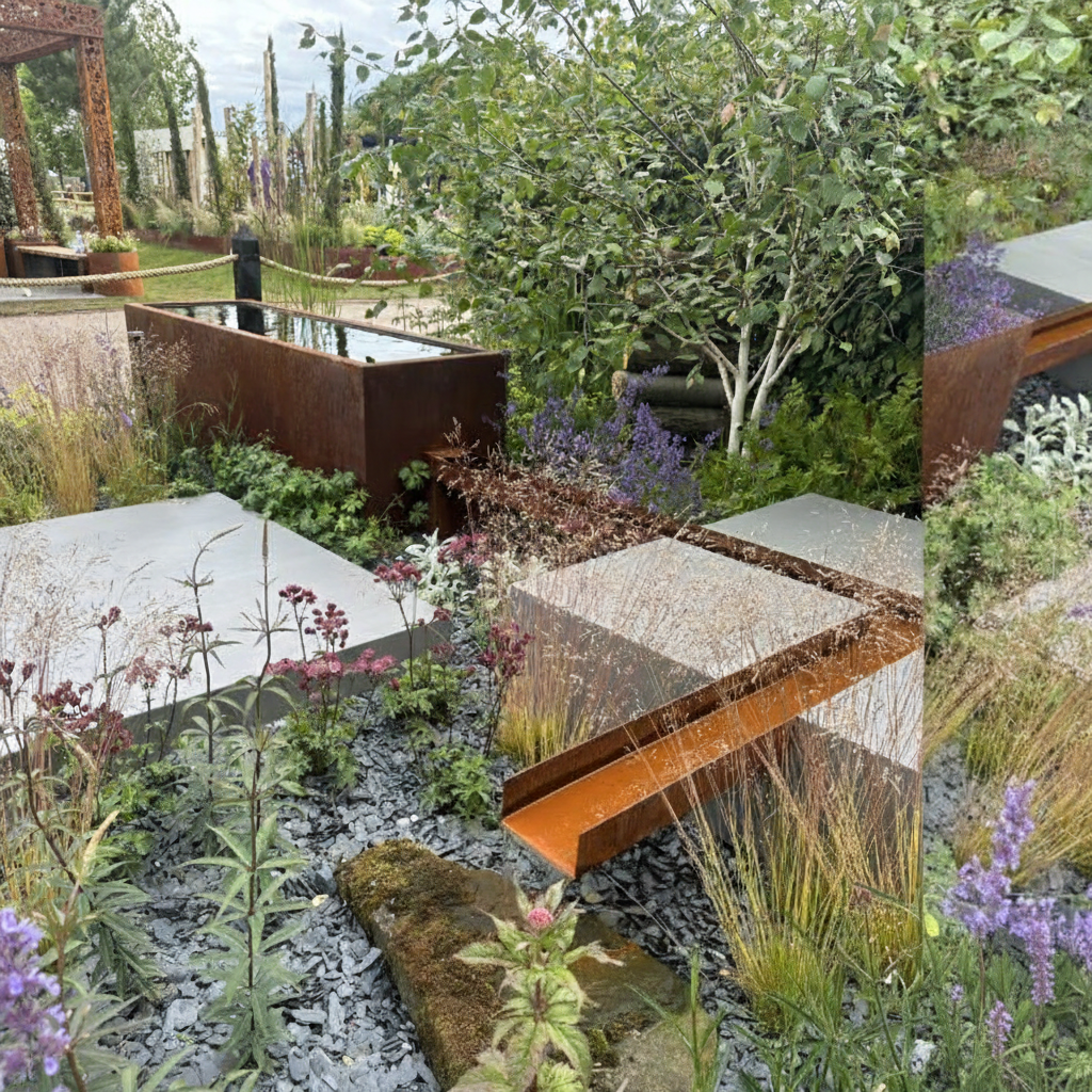 Corten Steel Water Trough Pond