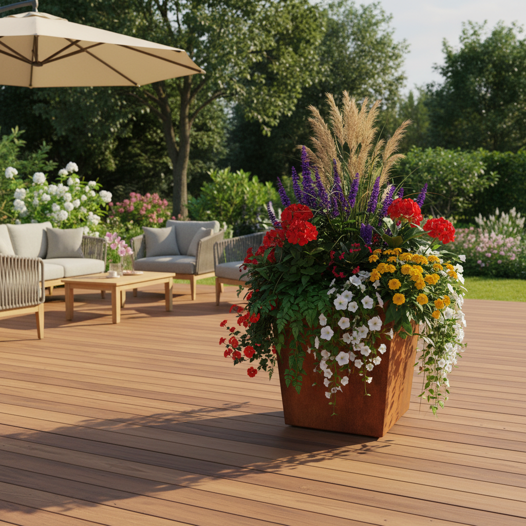 Harrogate – Corten Steel Tapered Garden Planter