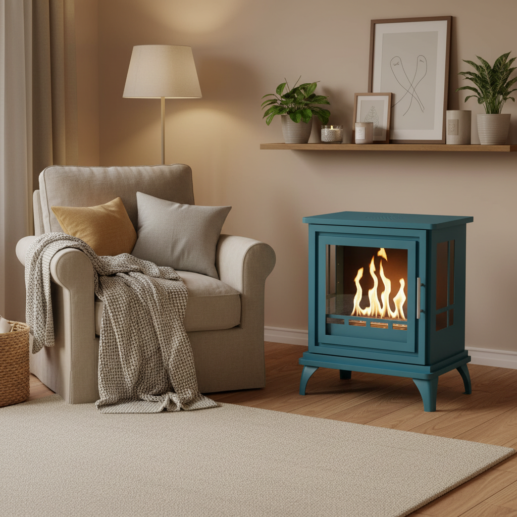 ScandiFlames Nashville Bioethanol Indoor Stove - Blue Bayou