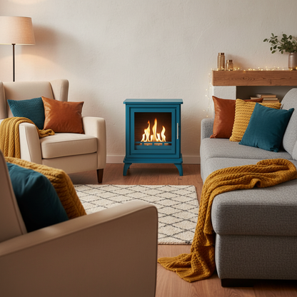 ScandiFlames Nashville Bioethanol Indoor Stove - Blue Bayou